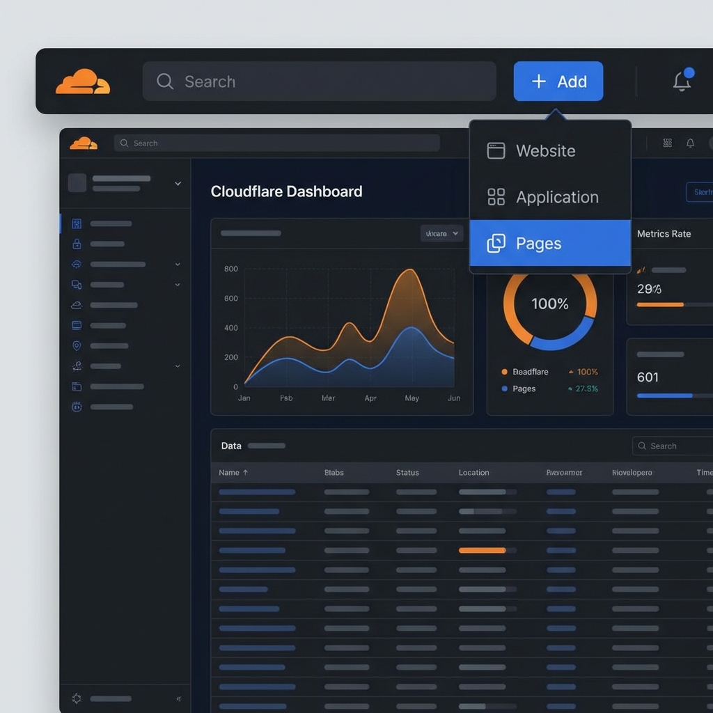 Cloudflare Pages Dashboard - Add Pages